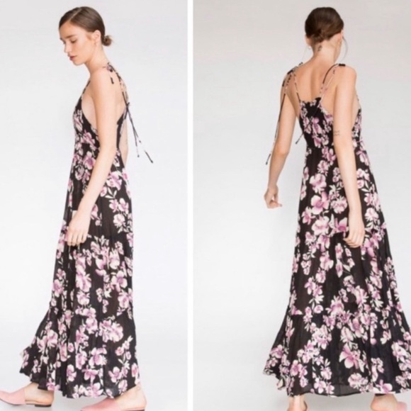 Free People Garden Party Onyx Floral Maxi Dress - Picture 3 of 12